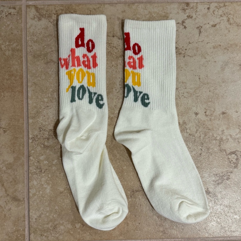 NWOT - Novelty Socks “Do What You Love” - one size